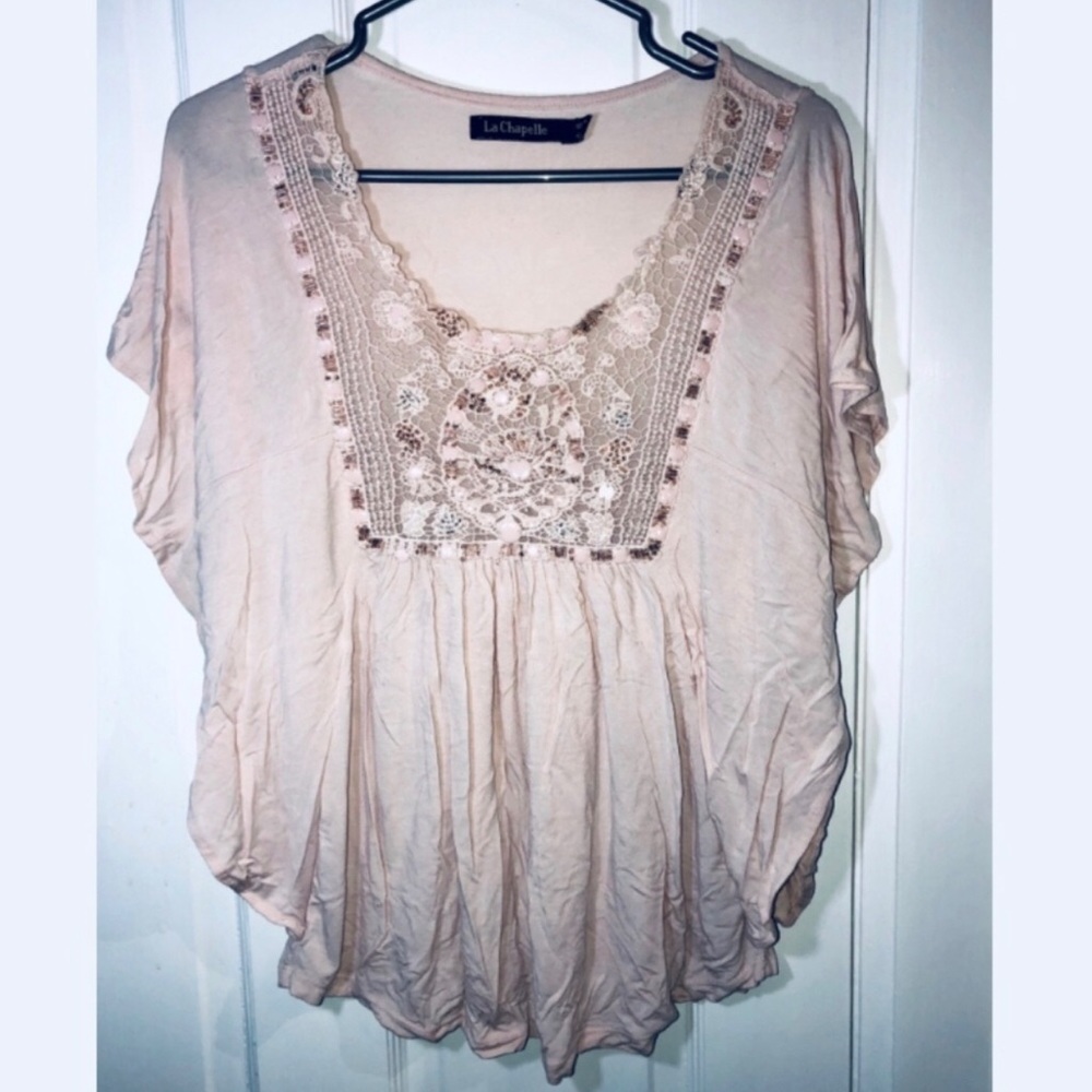 [LA CHAPELLE] Lace Butterfly Blouse